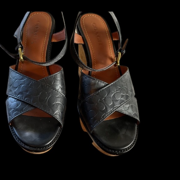 Coach Shoes - Black Coach wedges